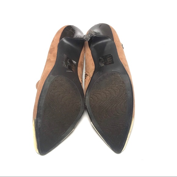 Shoedazzle camel suede heeled booties - Picture 5 of 8